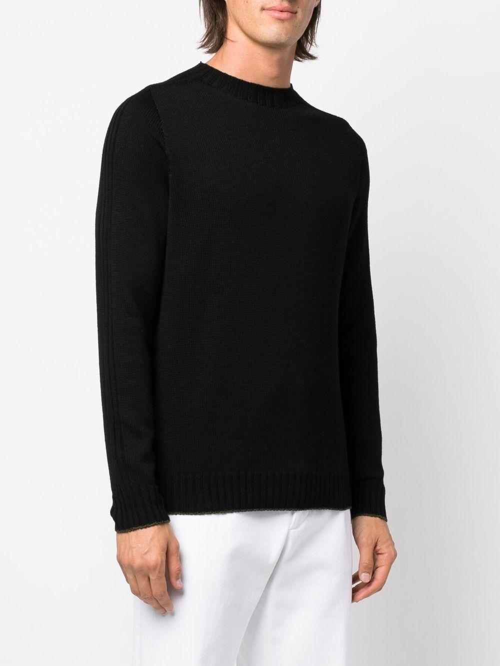 Maglione nero mini placchetta retro UT166M00856002 999 DONDUP 