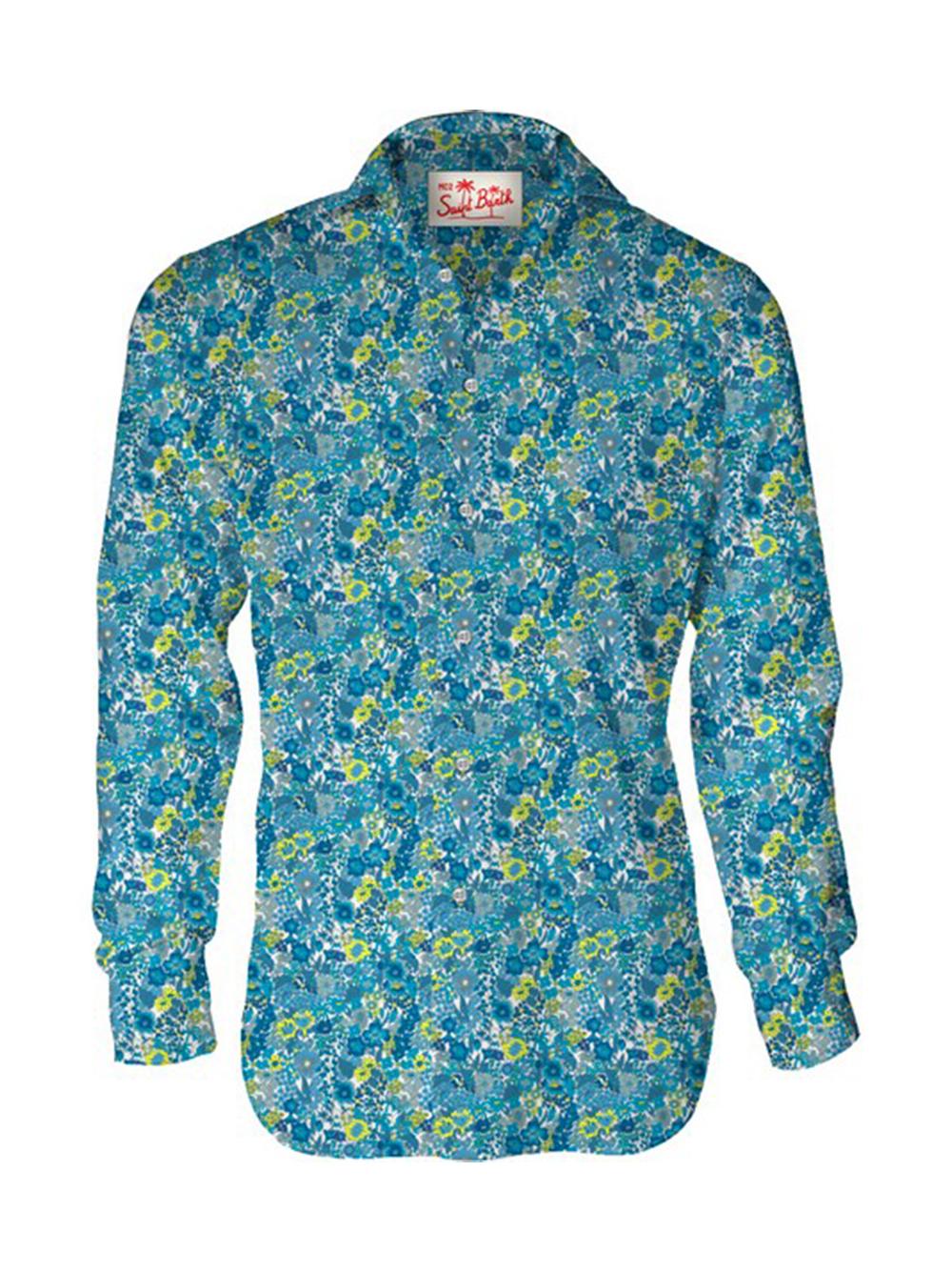 Camicia sikelia fantasia floreale all-over SIK0001 00245H MC2 SAINT BARTH 