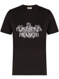 T-shirt nera logo lettering