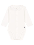 Cream body with ruffled collar for newborn