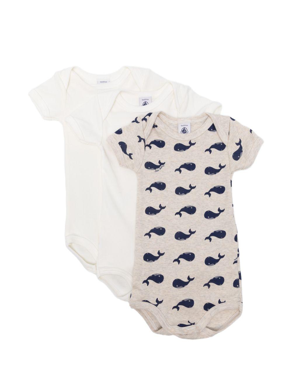 Set body con balene (3pz) A09YQ 00 PETIT BATEAU KIDS 