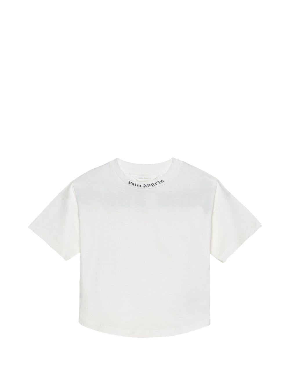 T-shirt taglio corto con logo PBAA002S26JER001 002 PALM ANGELS KIDS 