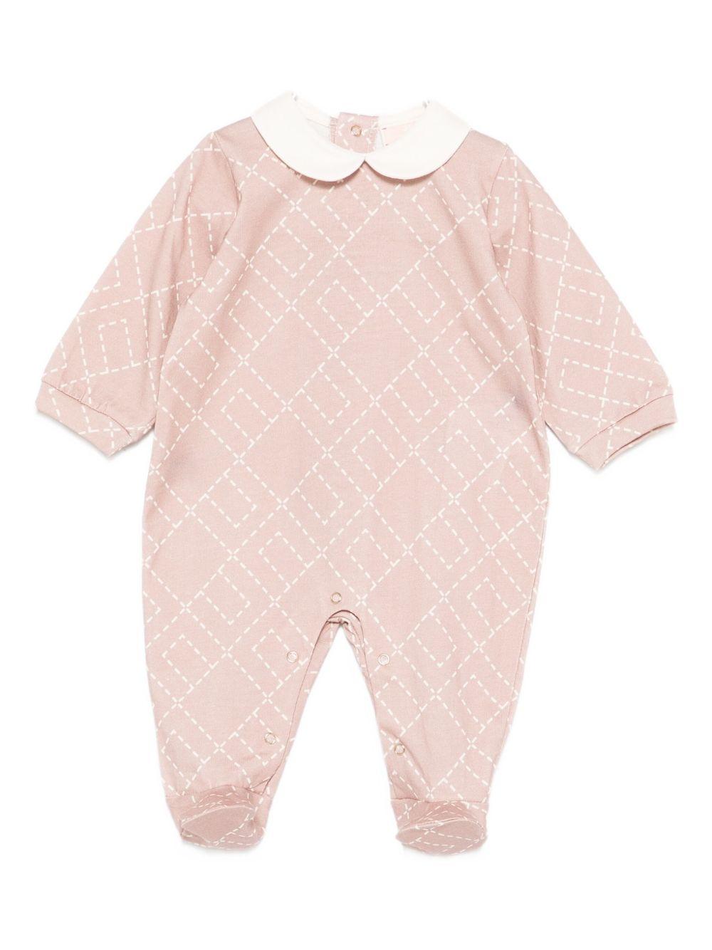 Pigiama cipolla con motivo geometrico ENTU140JF054F D854 ELISABETTA FRANCHI KIDS 