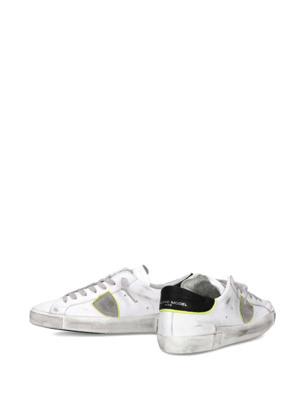 Sneakers Bianche con Effetto Vissuto PRLU VV09 PHILIPPE MODEL 