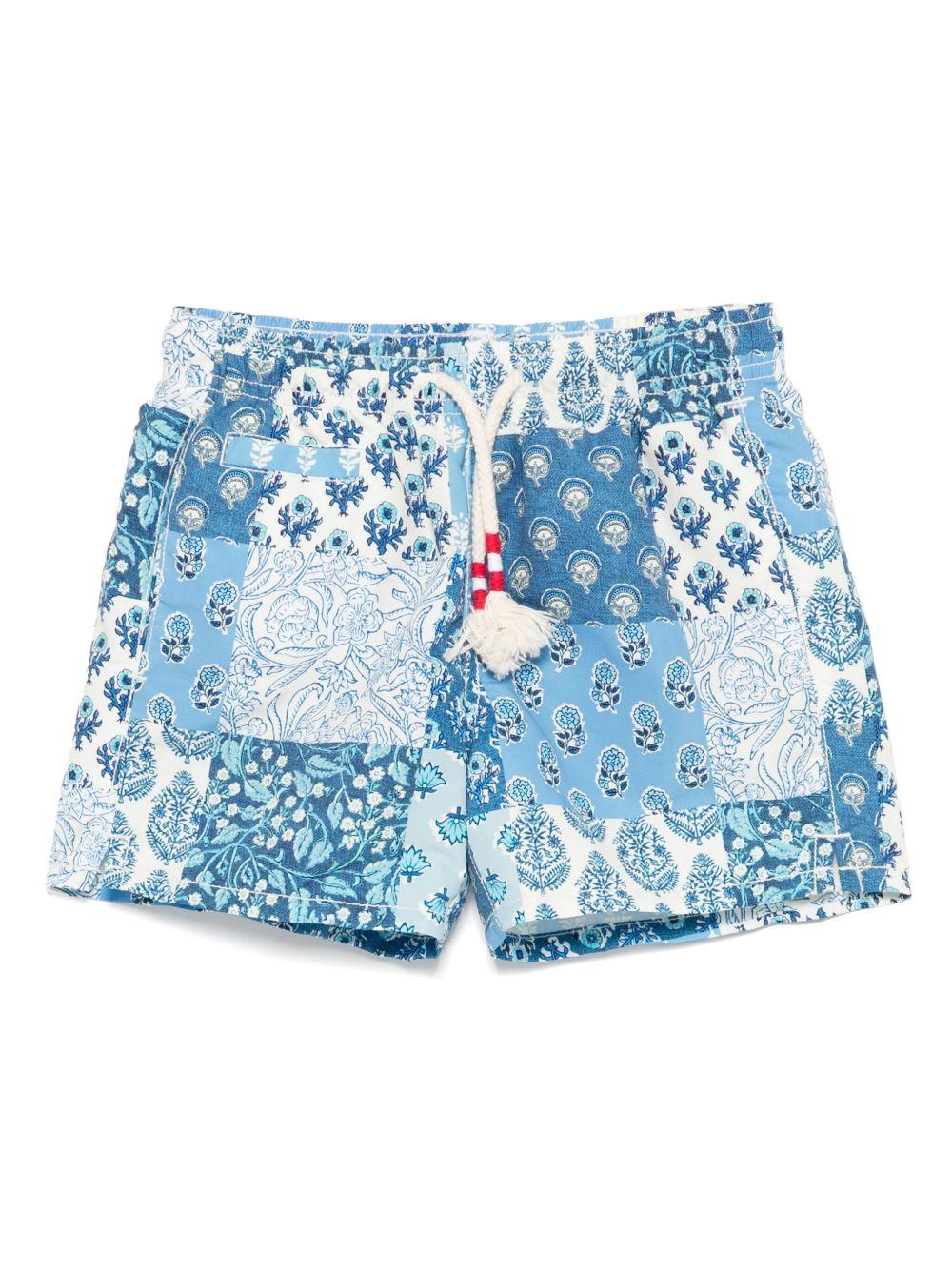 Costume caprese celeste fantasia all-over