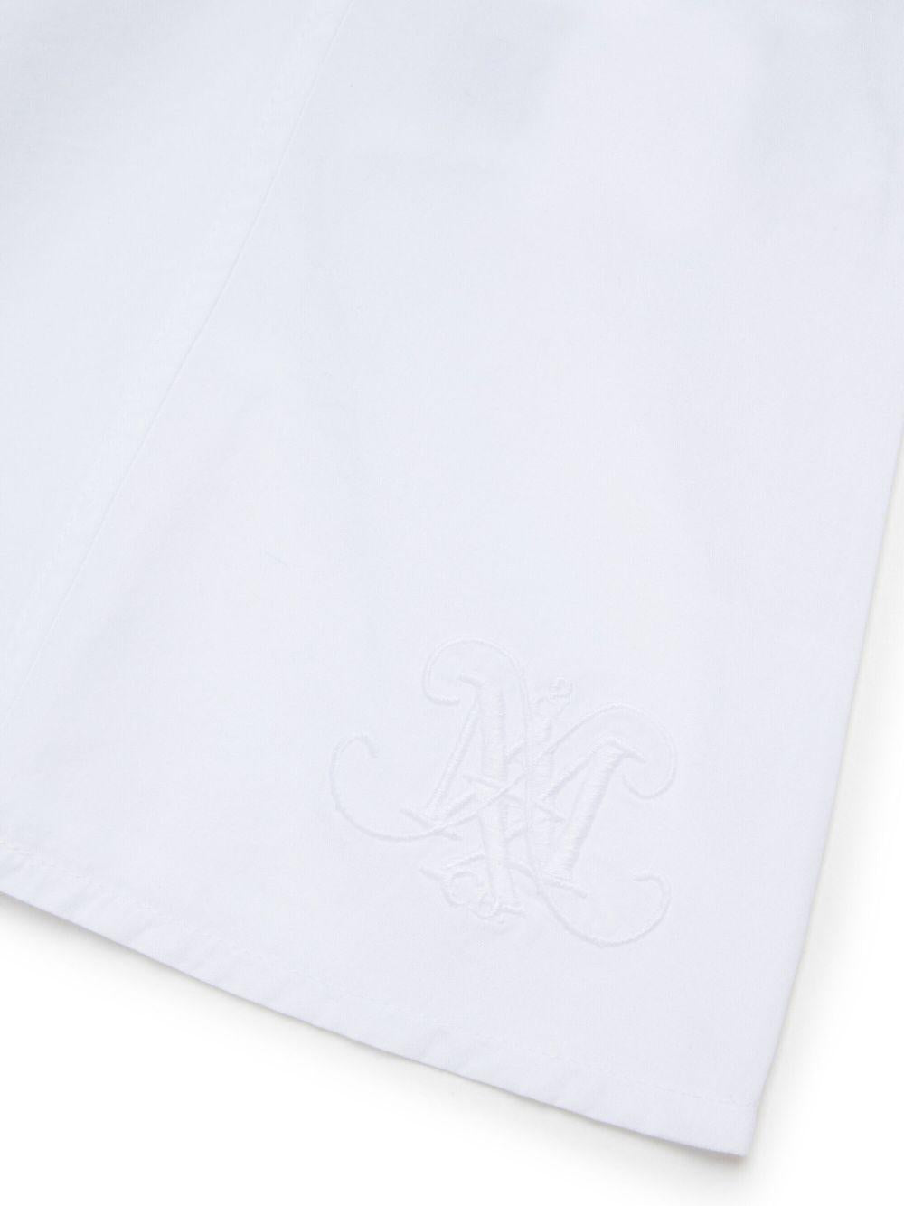 top bianco  a campana logo ricamo