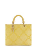 Borsa Tote media in jacquard con charms curry