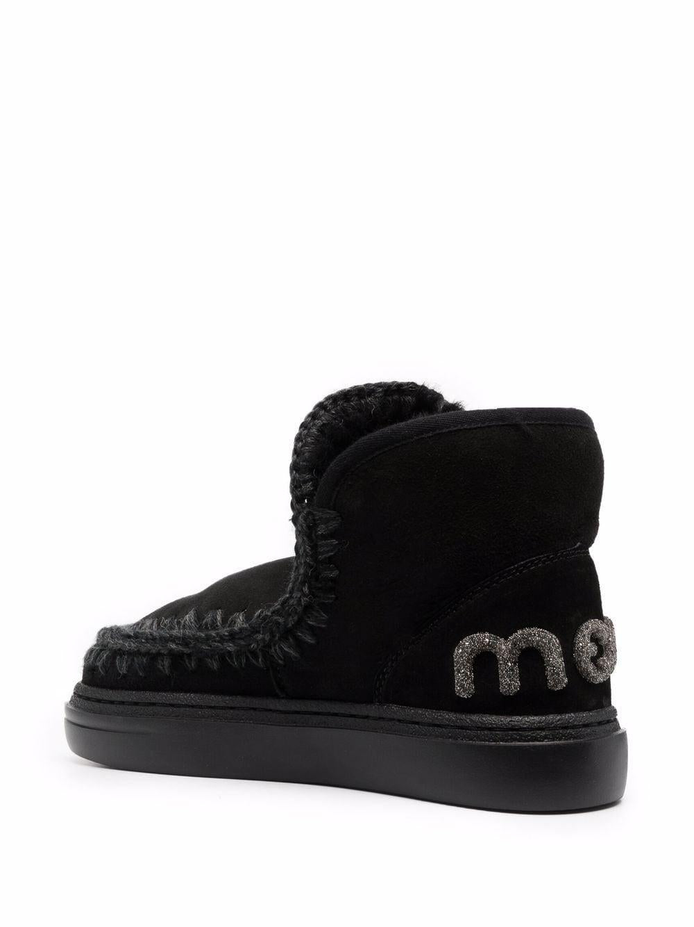 Sneaker Eskimo bold logo glitter nera