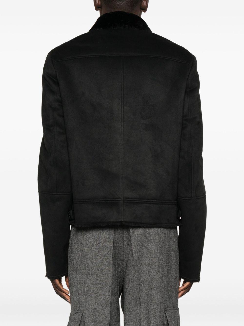 Giacca biker nera con chiusura frontale con zip 5O0025E018 K102 PATRIZIA PEPE 