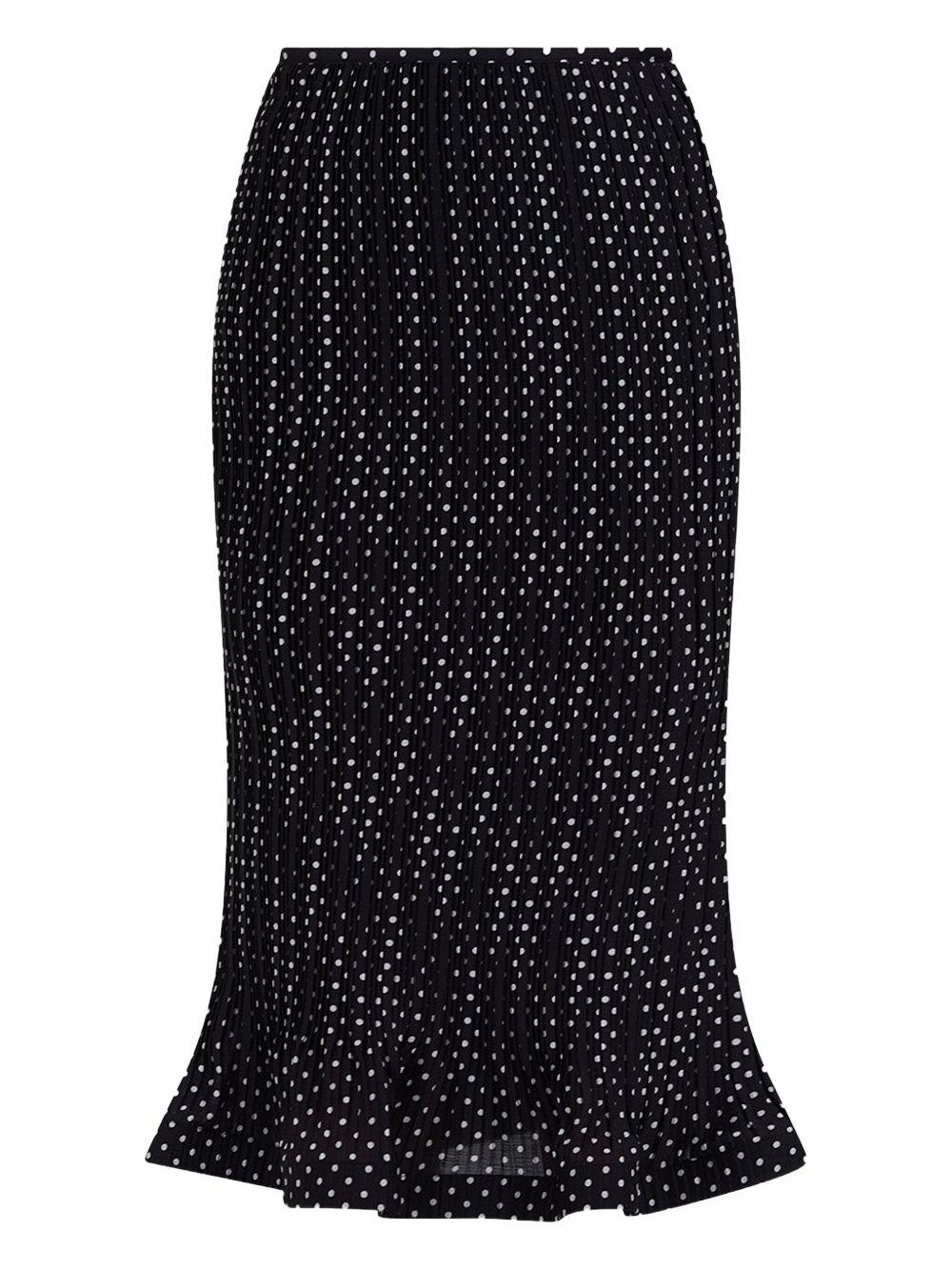 Gonna a campana nera con fantasia pois all-over P25CPGO00101 V0003 SIMONA CORSELLINI 