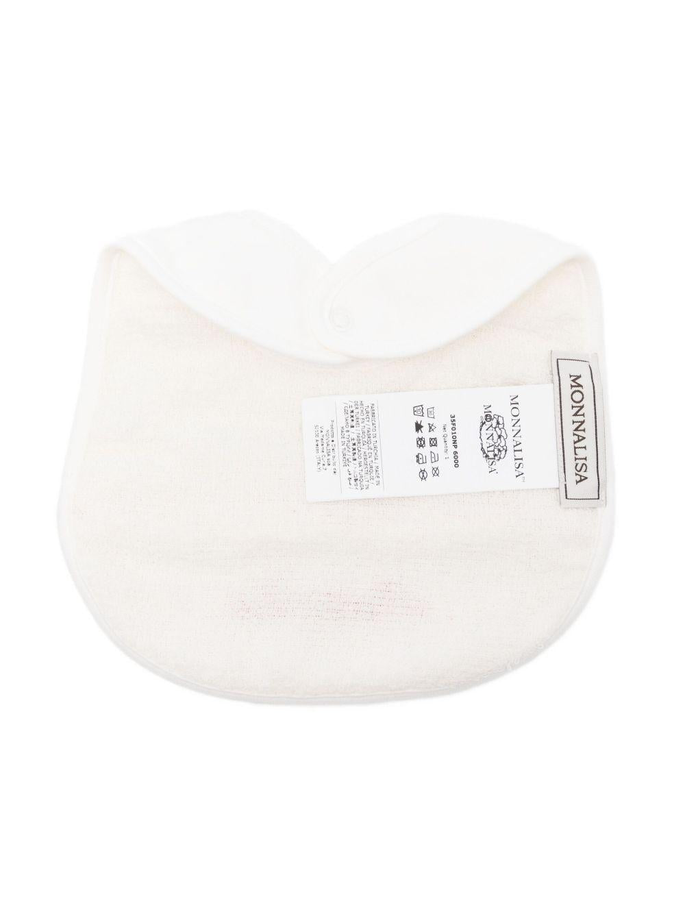Bavaglino con Bordo in Pizzo e Nastro Rosso 35F010NP6000 0143 MONNALISA KIDS 