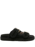 Low bio black monochrome sandal