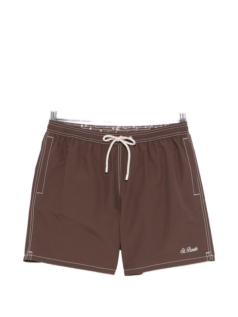 Boxer da mare in poliestere con laccetti PATM001 00085L MC2 SAINT BARTH 