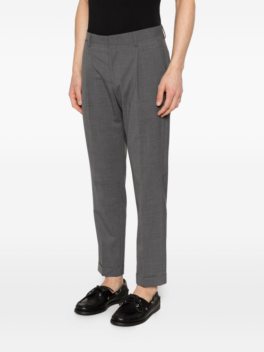 Pantaloni in lana con pieghe frontali TIBERIOS300082 00080 BRIGLIA 