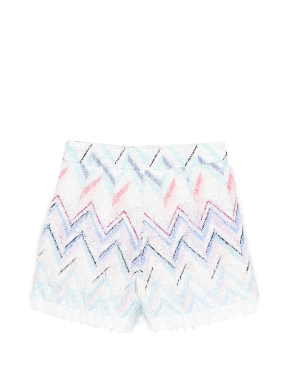 Shorts con stampa chevron multicolore MY6B89U0253 600RS MISSONI KIDS 