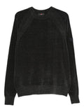 Maglione grigio a maniche lunghe a coste