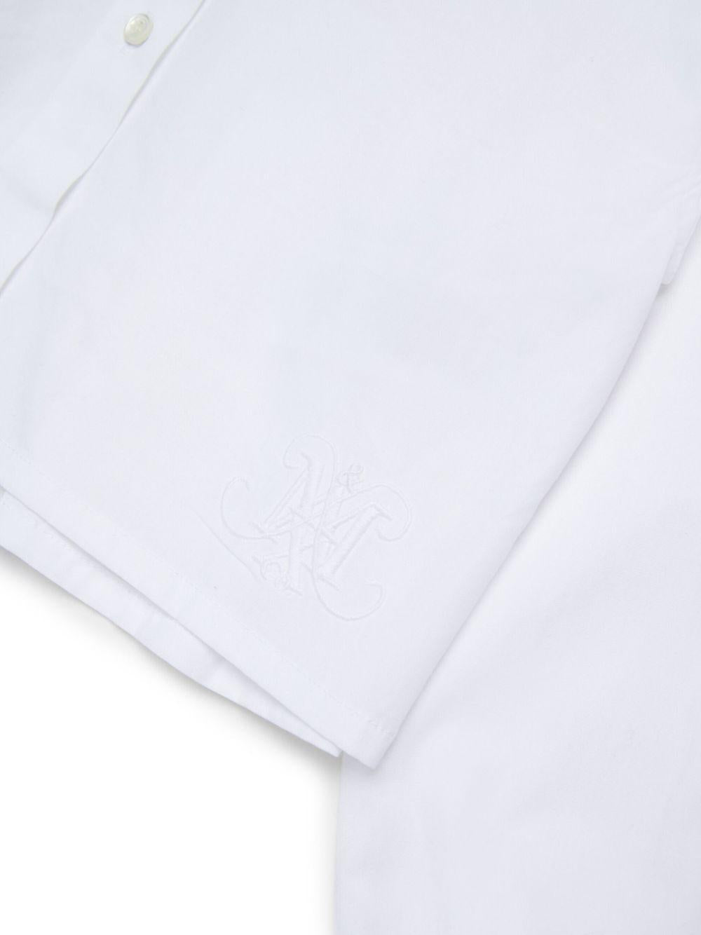 Camicia crop bianca
