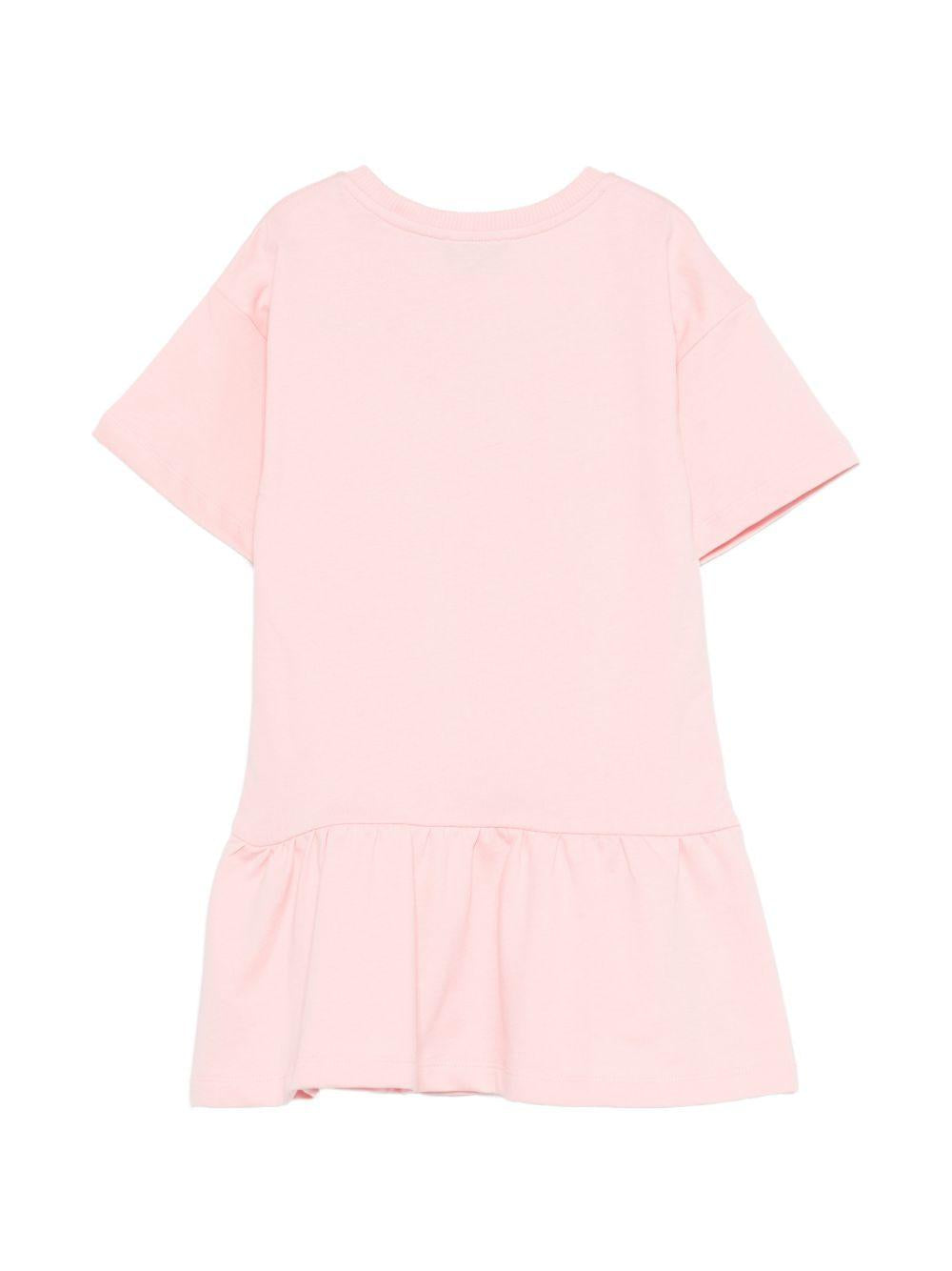 Abito in felpa con balza HDV0HLLCA19 50209 MOSCHINO KIDS 