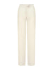 Pantalone bianco a vita alta