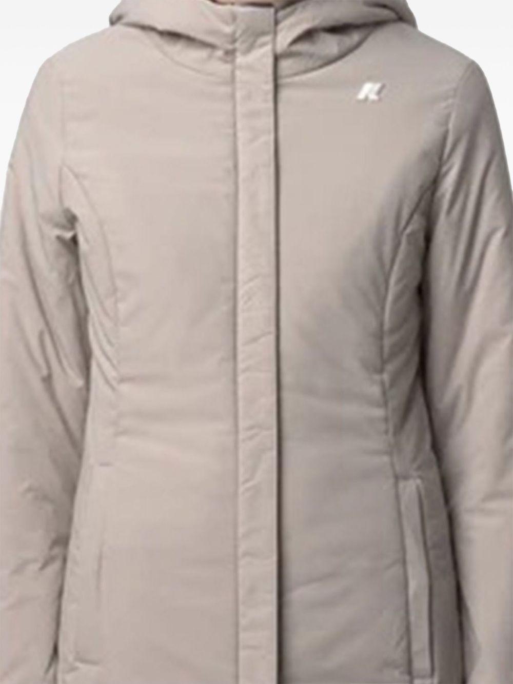 Cappotto nero con cappuccio e zip a doppio cursore K6128UW BC9 K-WAY 