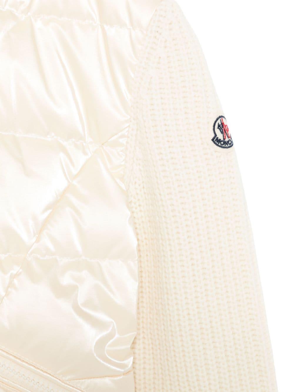 Cardigan imbottito panna 9549B00011M1241 034 MONCLER KIDS 