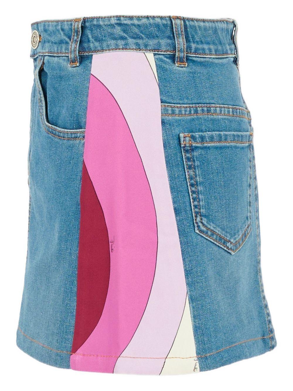 Gonna con Inserti Laterali PX7A91D0101 620 EMILIO PUCCI KIDS 