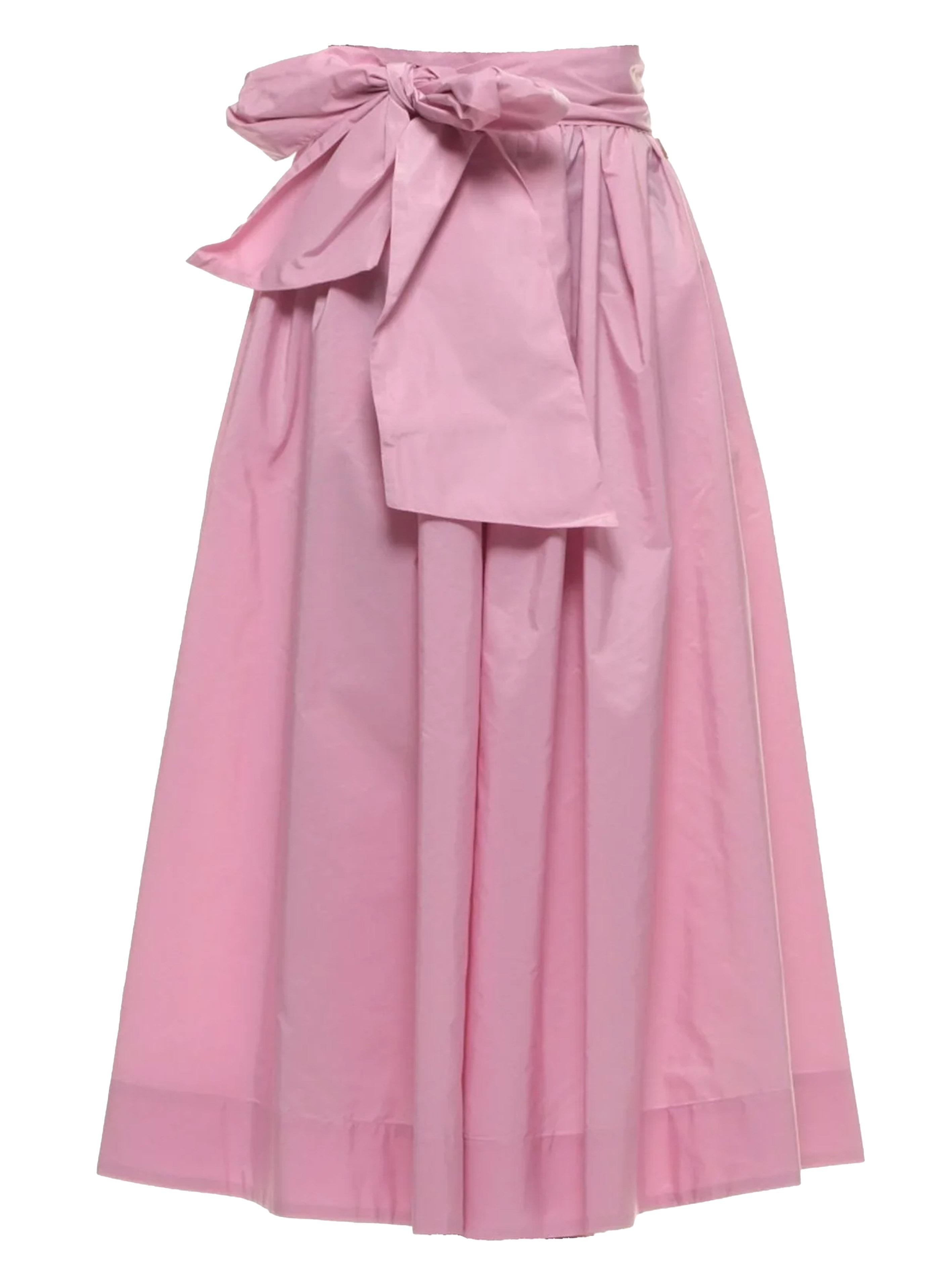 GONNA AMPIA IN TEFFETA' DETTAGLIO FIOCCO Rosa GOKD05146 ROSA AKEP 