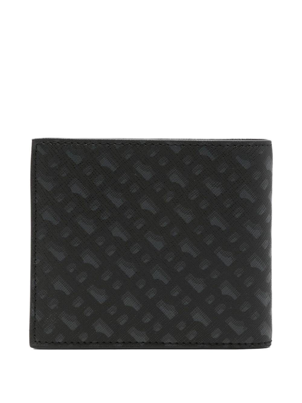 Portafoglio Nero in Pelle con Stampa e Scomparti Interni 50552844 003 BOSS 