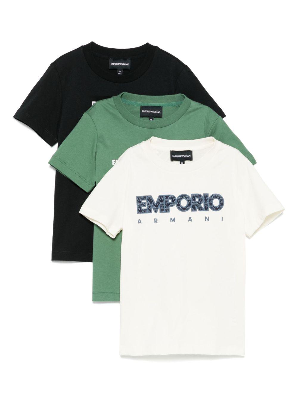 Set t-shirt tricolor (3pz) EB000320AF13913 M0007 EMPORIO ARMANI KIDS 