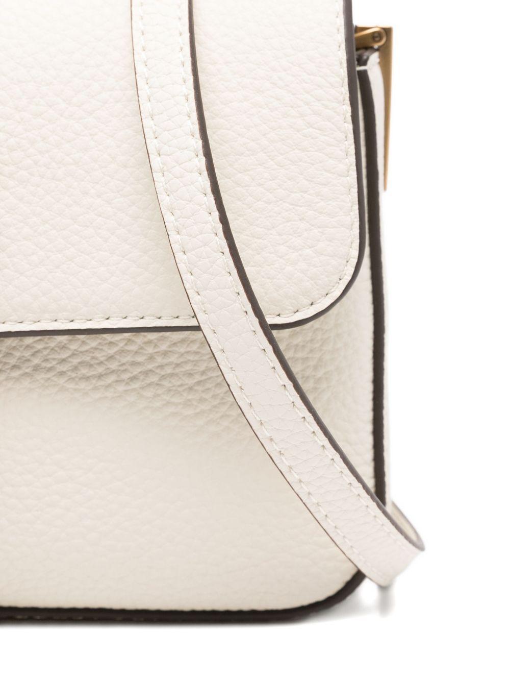 Borsa bianca con chiusura Love-Bird e borchie 104340A2OX Z14Q PINKO 