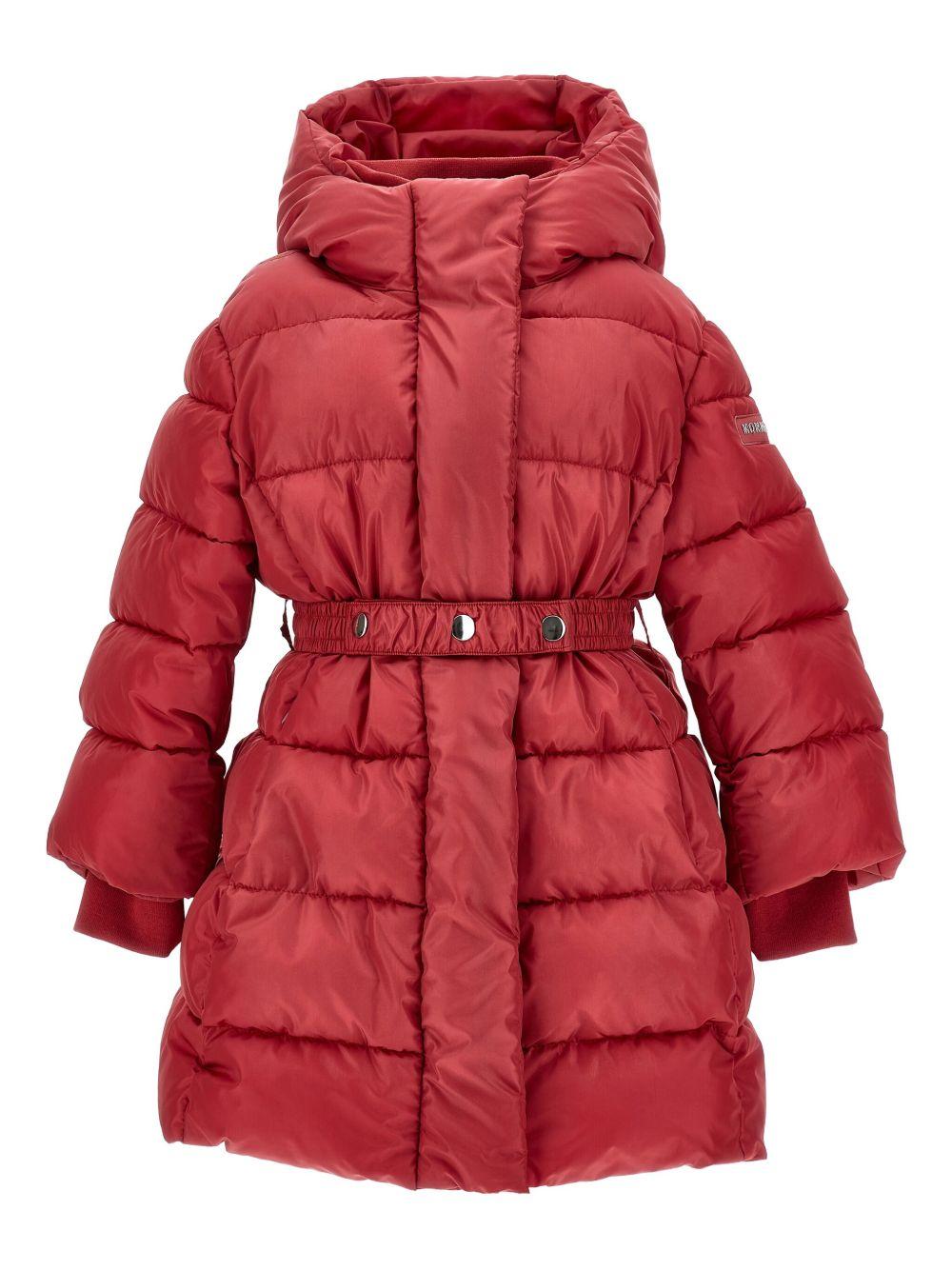 Piumino Rosso Scuro con Cappuccio 17F1016020 0043 MONNALISA KIDS 