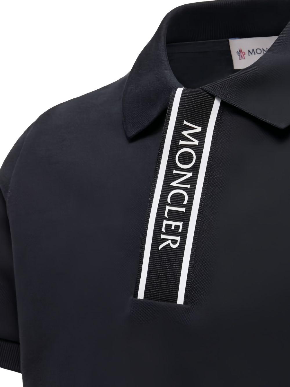 Polo in cotone con zip L19548A000118496W 999 MONCLER KIDS 