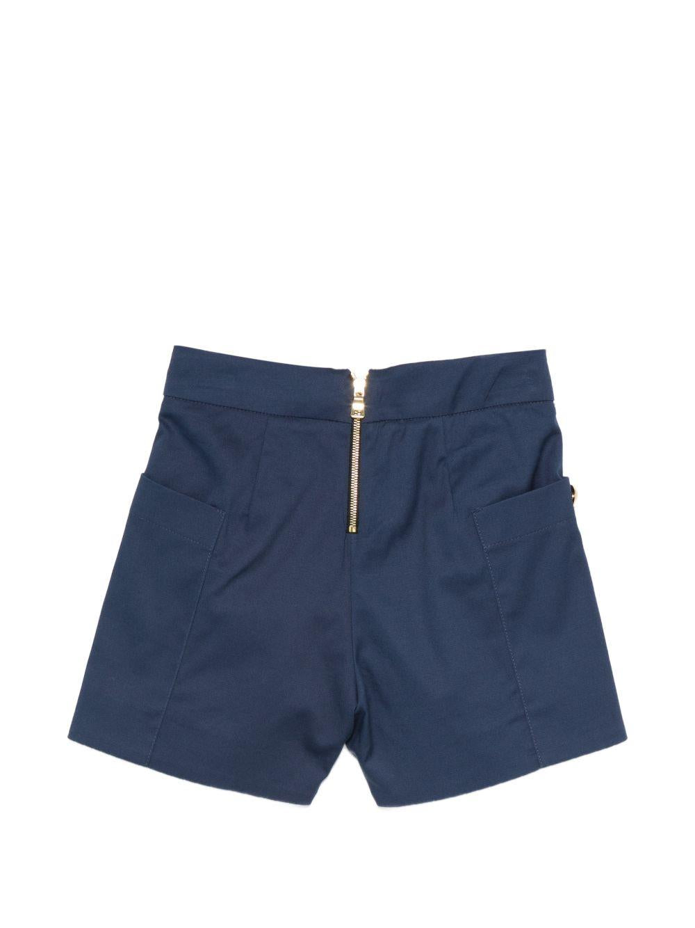 Shorts con bottoni dorati BY6C09G0197 620 BALMAIN KIDS 