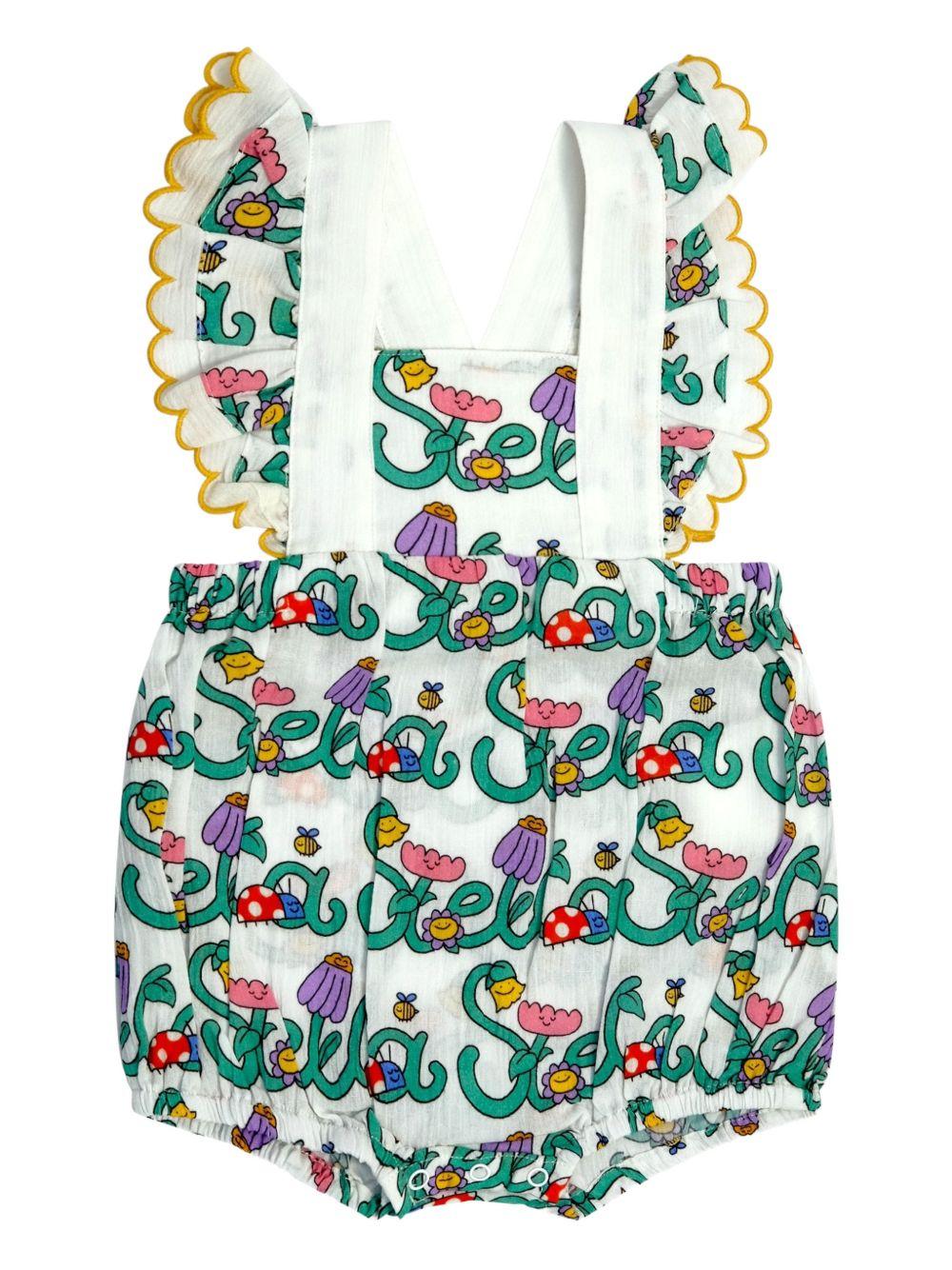 Tutina con balze e stampa floreale TYA001Z3599 101MC STELLA MCCARTNEY KIDS 
