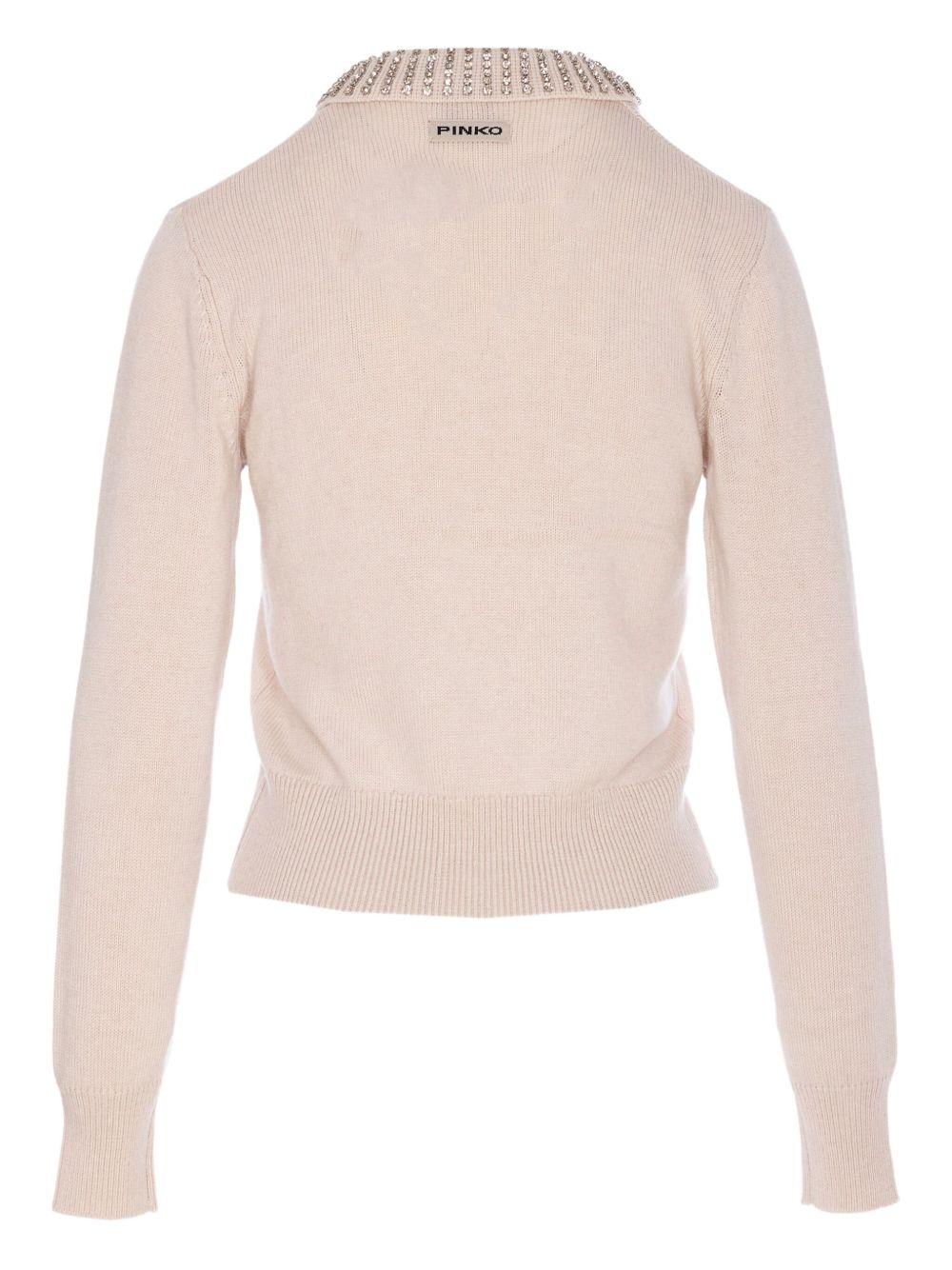 Maglione argento con cristalli 105530A2S4 I23 PINKO 