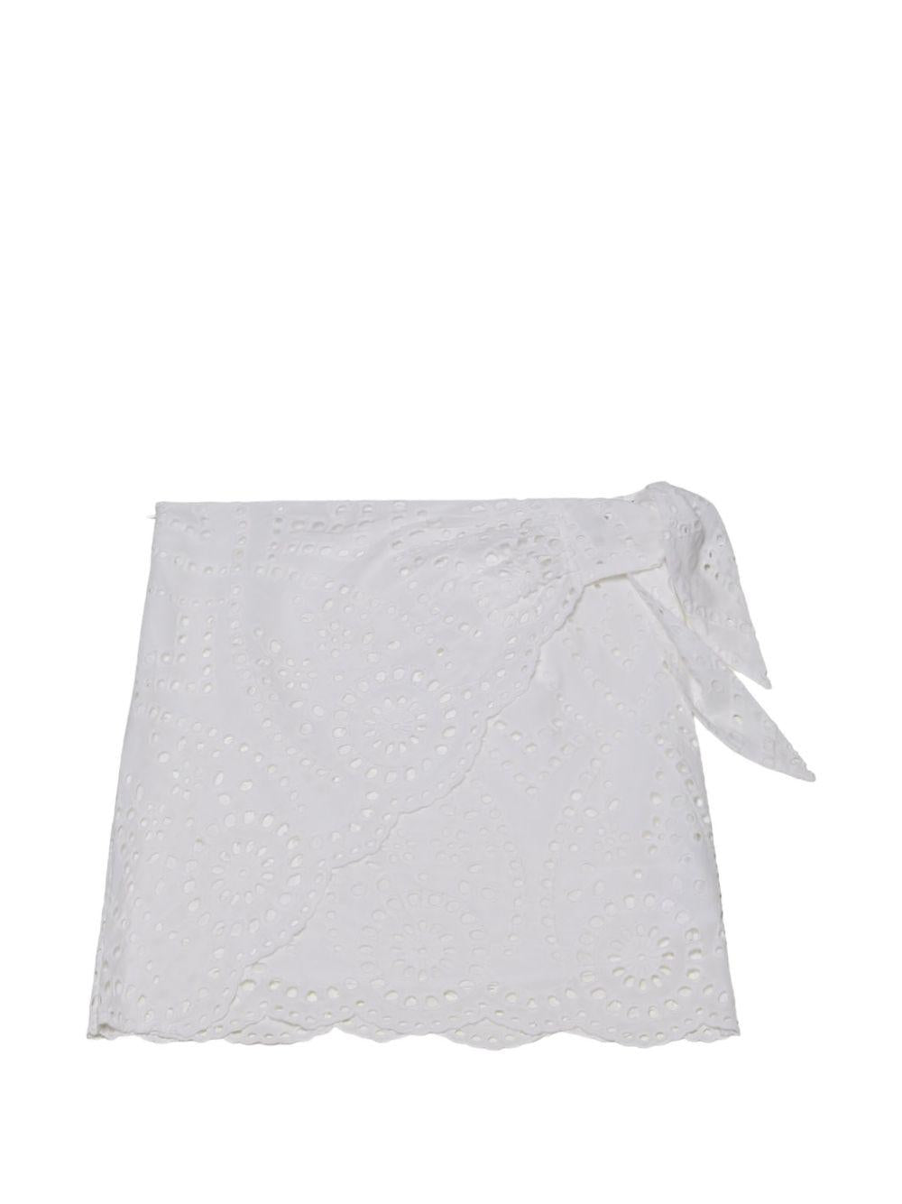 Minigonna in pizzo con laccetti NYR0001 01000L MC2 SAINT BARTH 