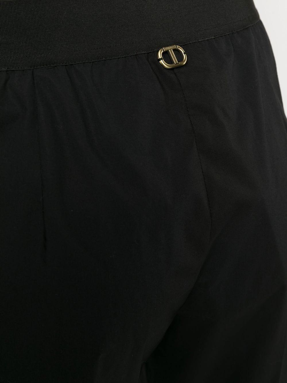 Pantalone nero dritto elasticizzato