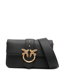 Borsa nera con borchie e chiusura Love Birds