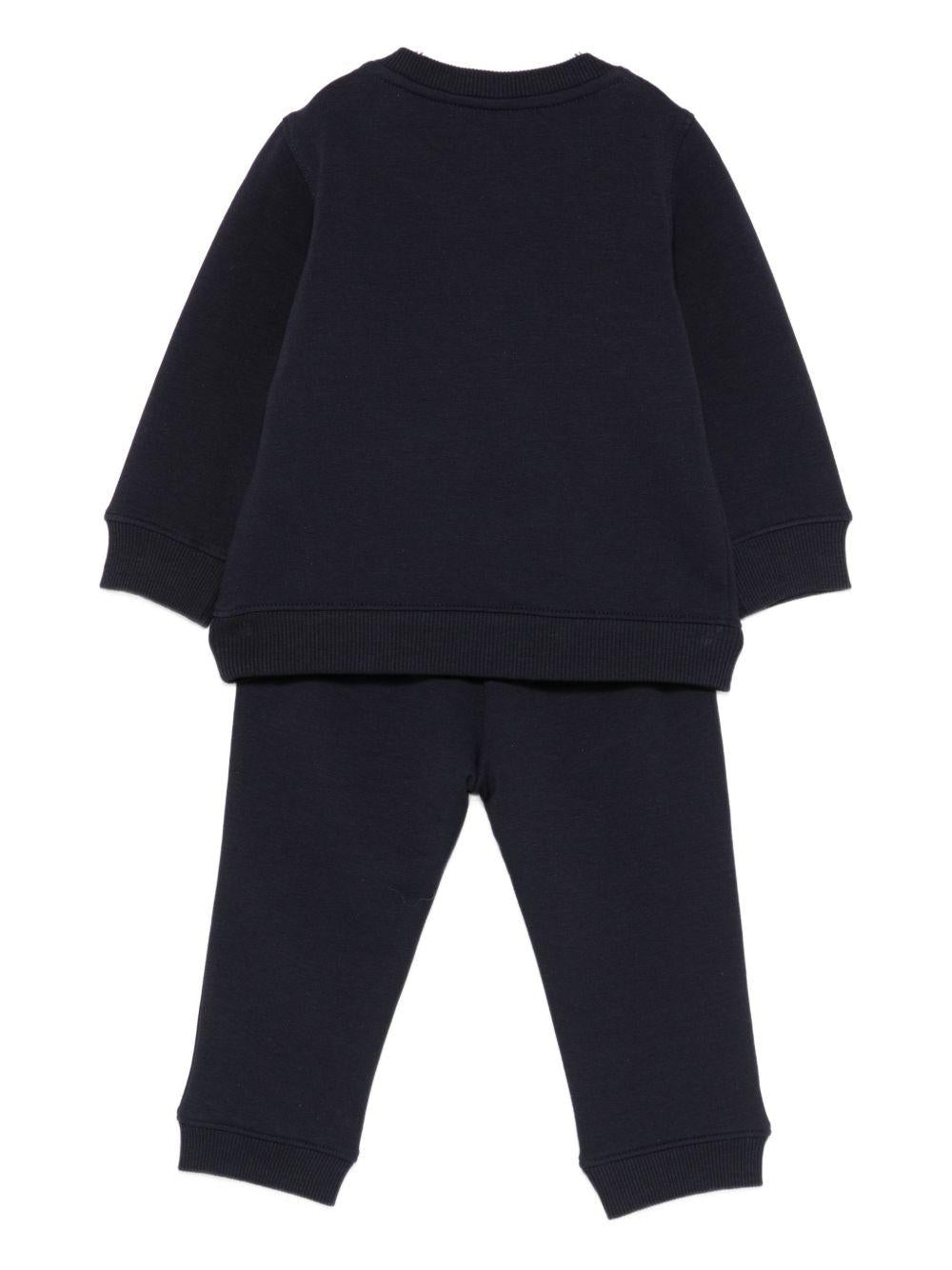 Tuta sportiva blu con logo ricamato 2 pezzi K41384W K89 K-WAY KIDS 