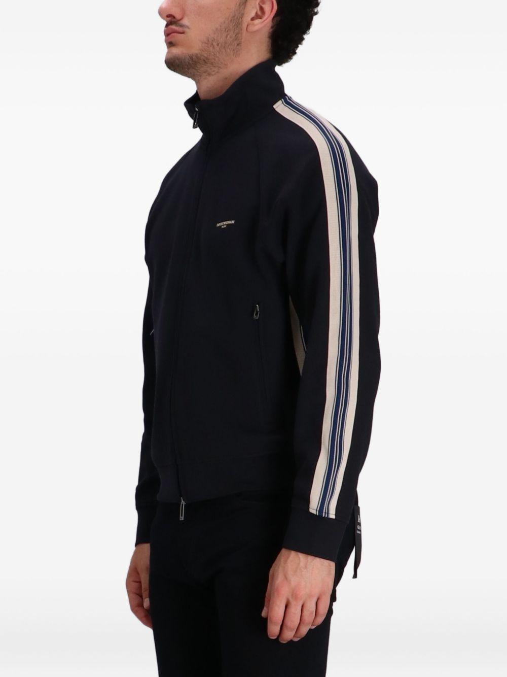 Giacca blu  a righe laterali con cerniera EM002872AF13488 UB118 EMPORIO ARMANI 