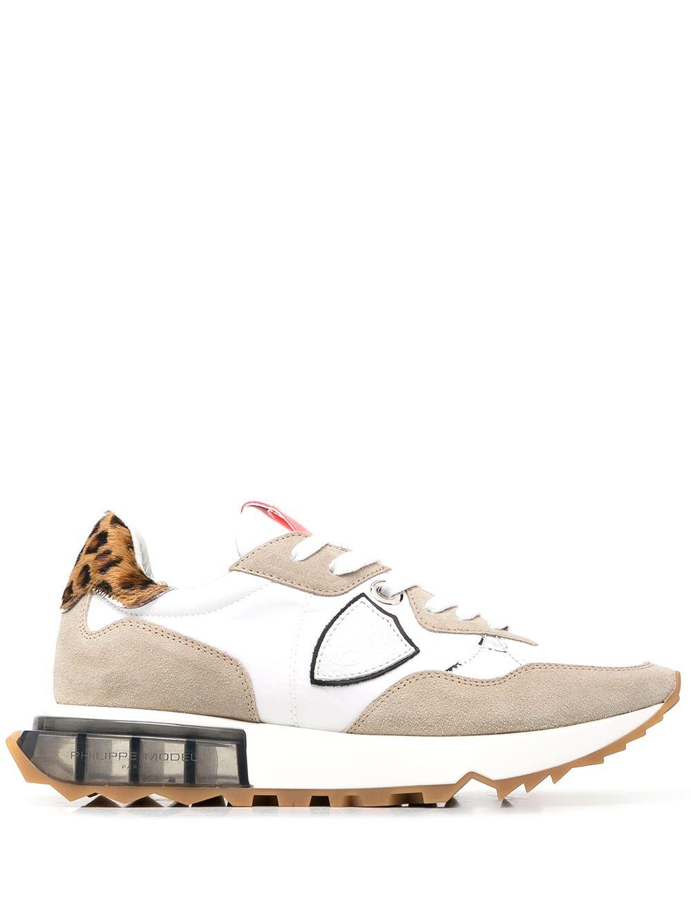 Sneakers La Rue Mondial animalier bianche/beige LRLD WA01 BIANCO PHILIPPE MODEL 