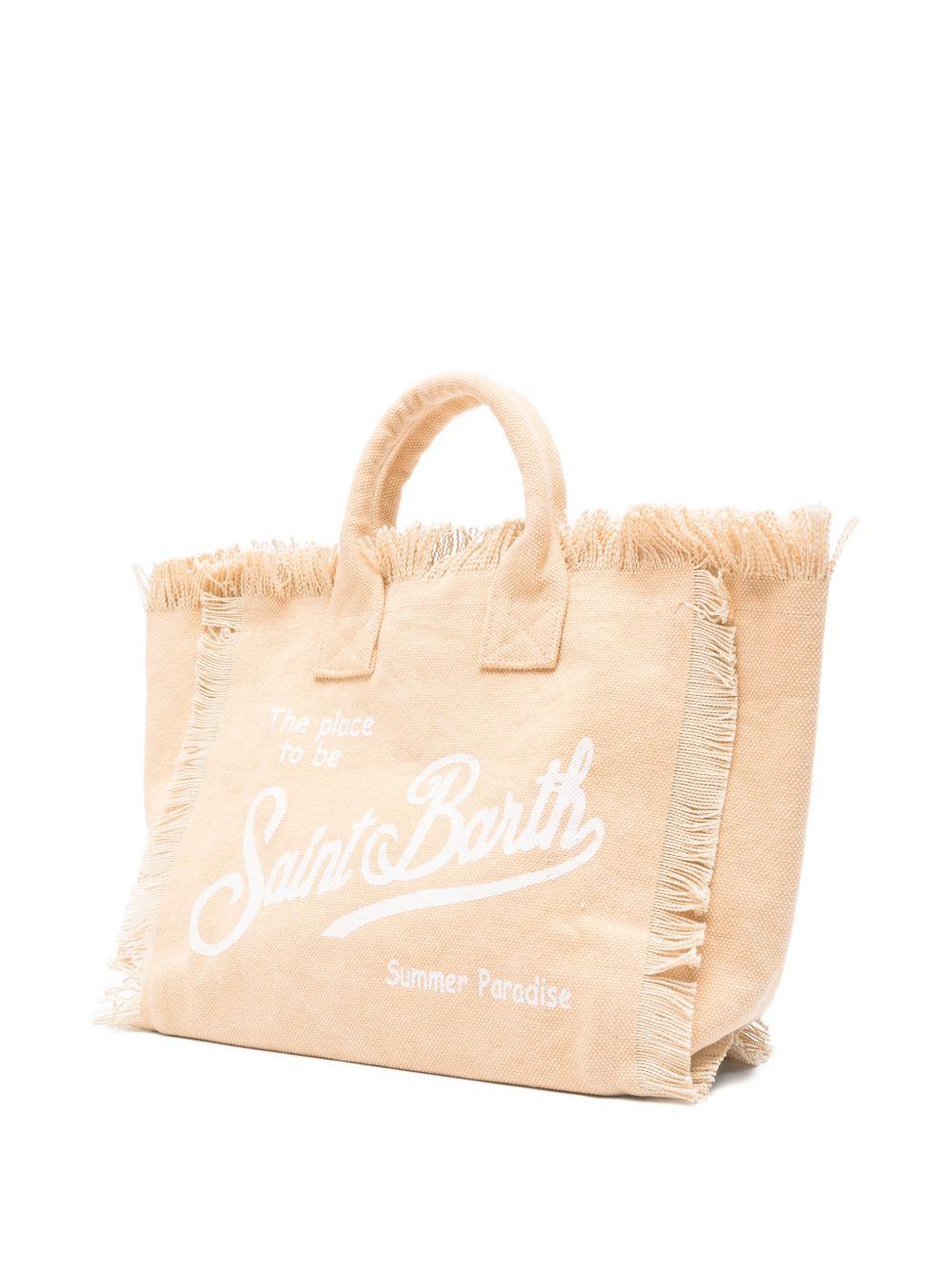 Borsa mare in cotone con frange COL0001 00102L MC2 SAINT BARTH 