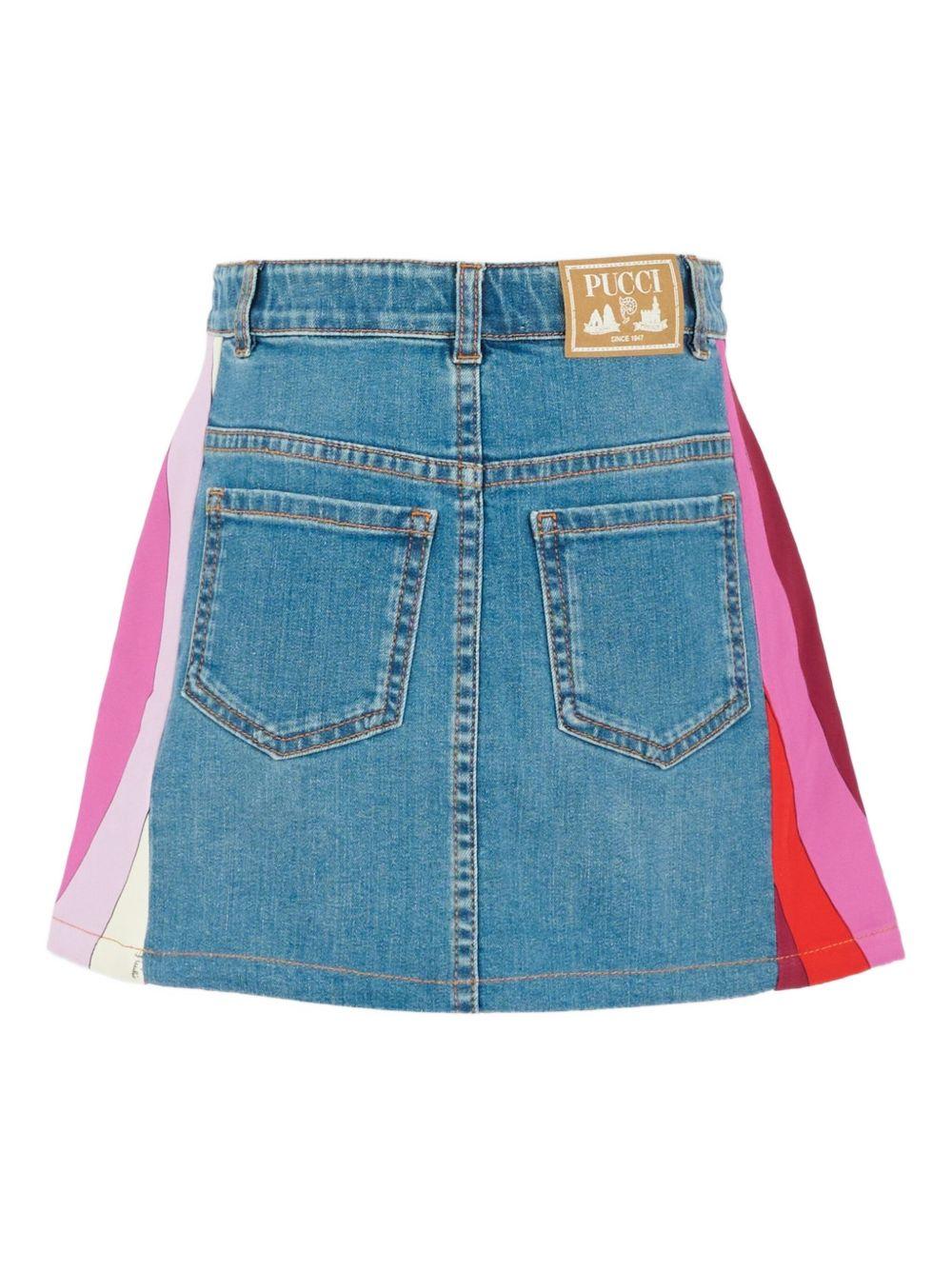 Gonna con Inserti Laterali PX7A91D0101 620 EMILIO PUCCI KIDS 