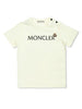 La t-shirt bianca neonato logo ricamo