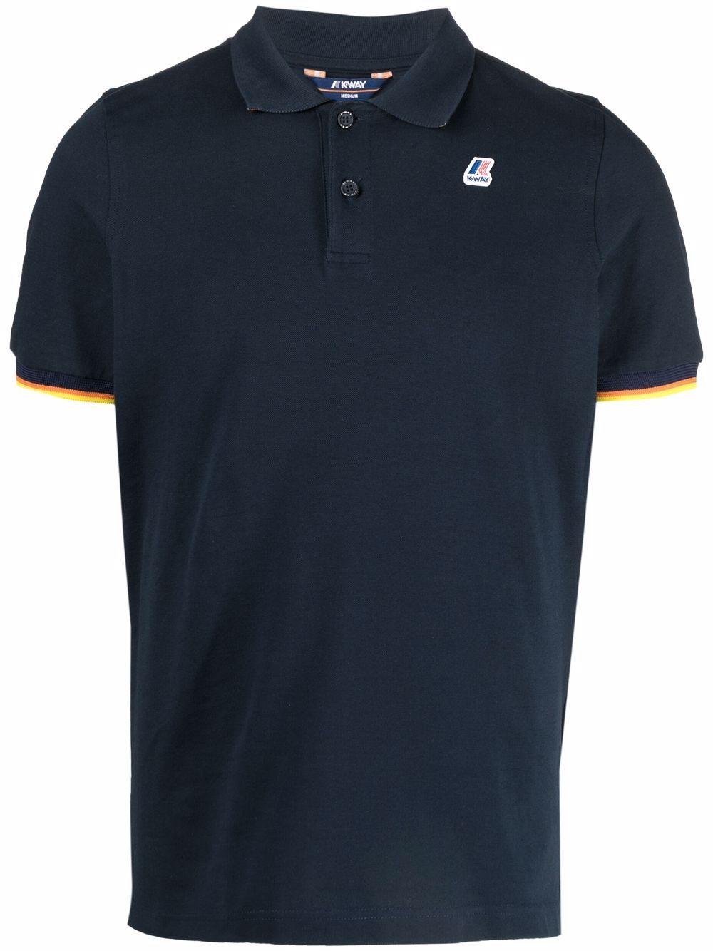polo blu kway K008J50 K89 K-WAY 