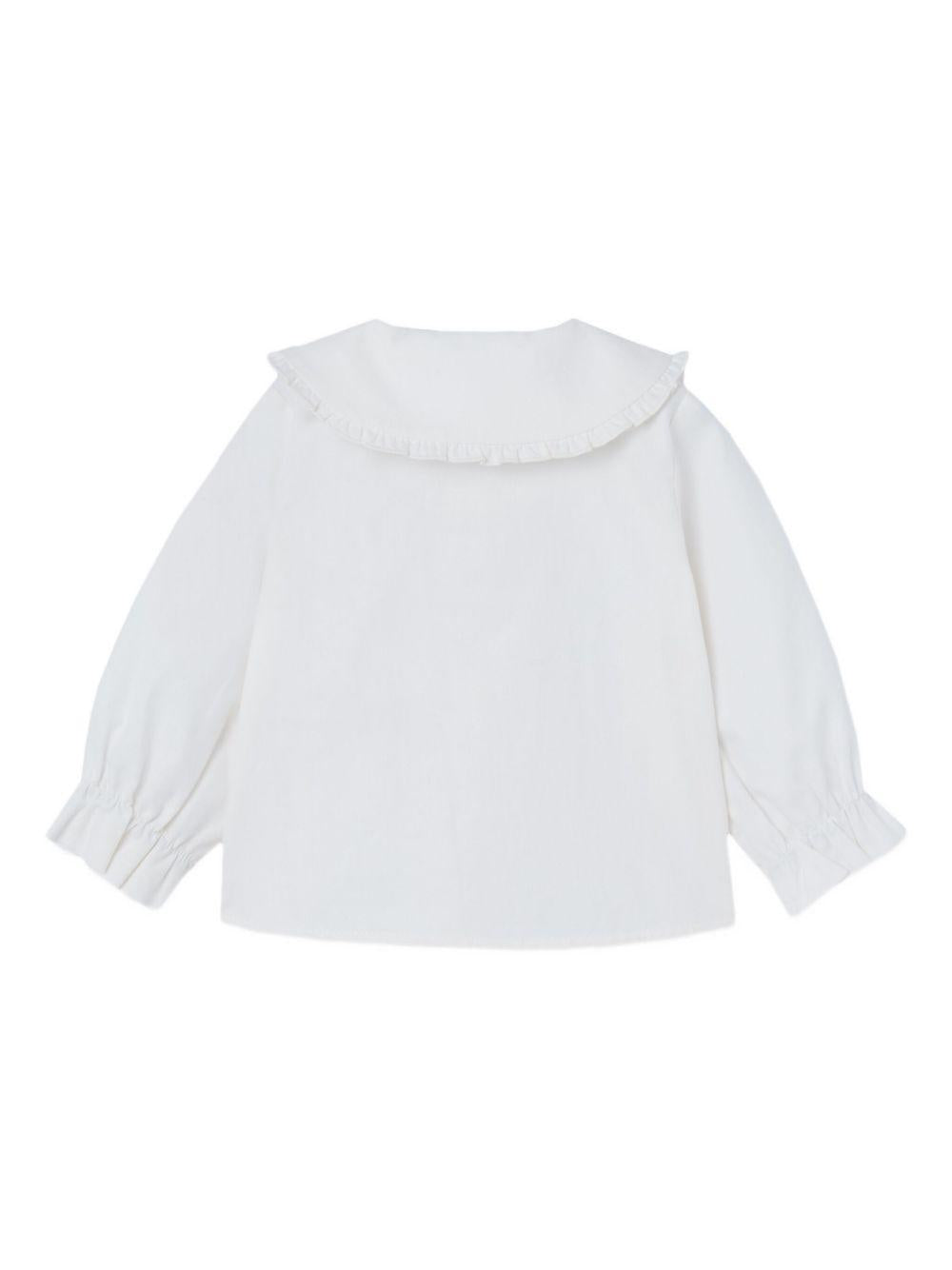 Set a quadri panna con colletto decorato 106153015 60T611 PAZ RODRIGUEZ KIDS 