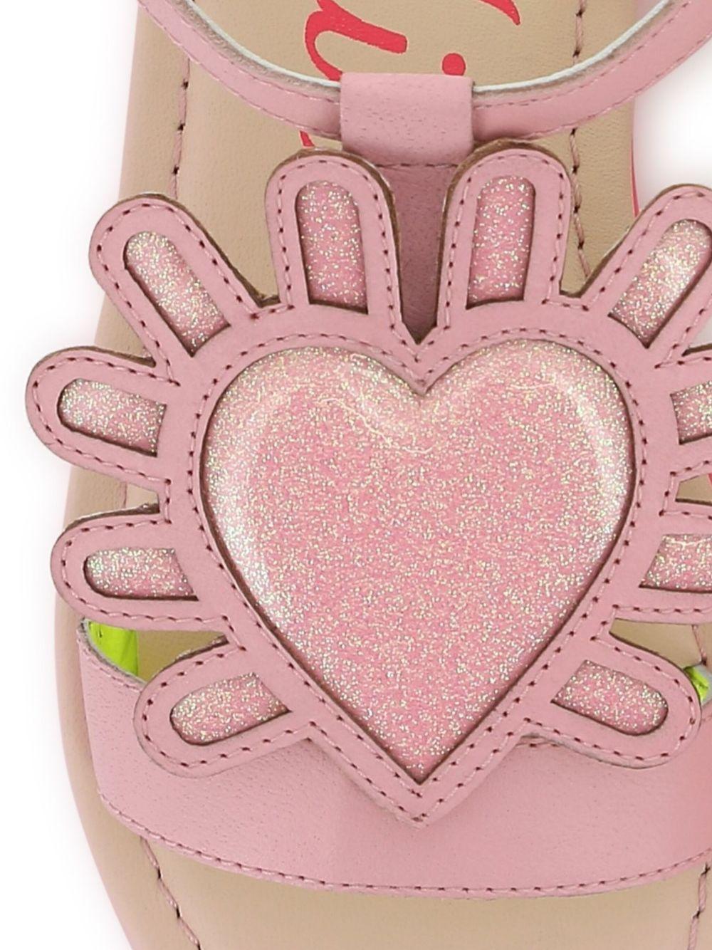 Sandali aperti rosa cuore sacro
