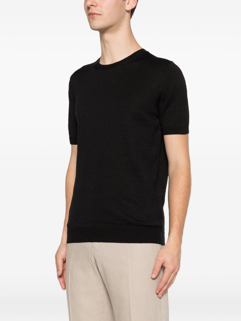 T-shirt in lino e cotone girocollo JOSHGSE2602 099 TAGLIATORE 
