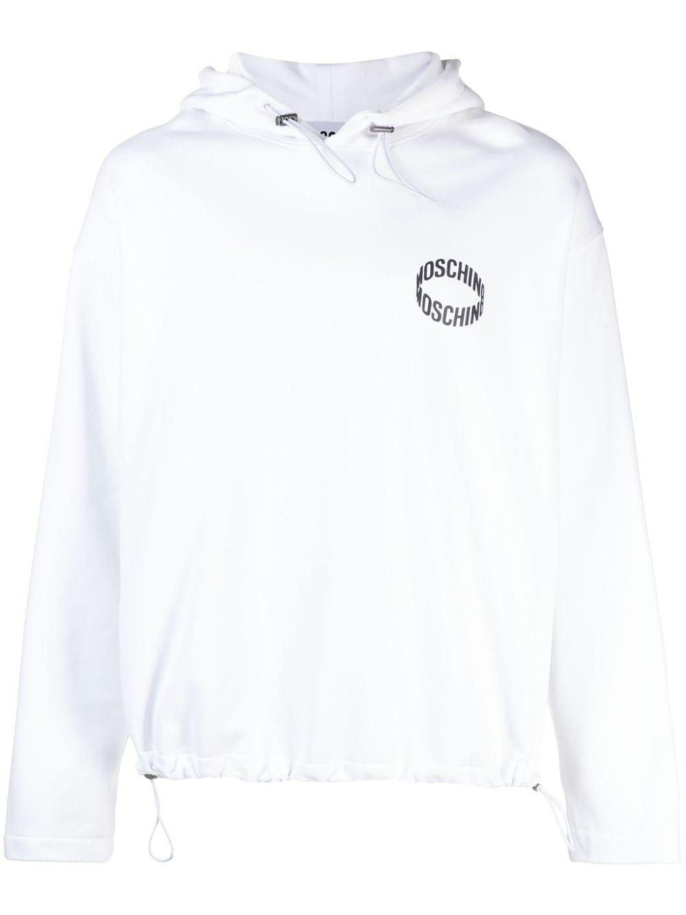Felpa bianca logo loop<BR/> A17232028 1001 MOSCHINO 