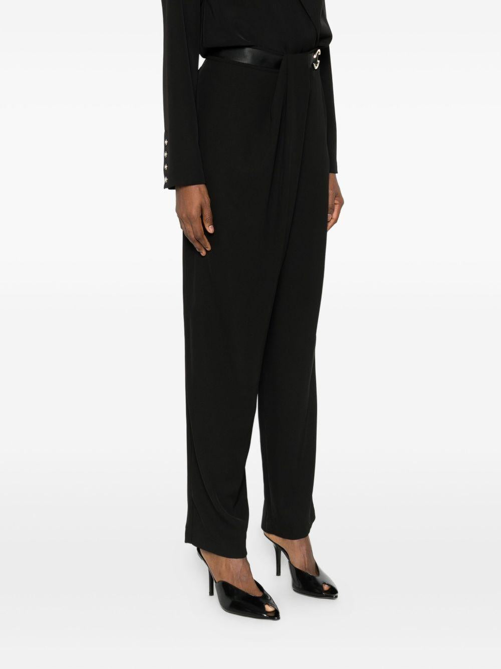Pantaloni a Vita Alta con Dettaglio ad Anello ED0076 NERO BABYLON EUREKA 